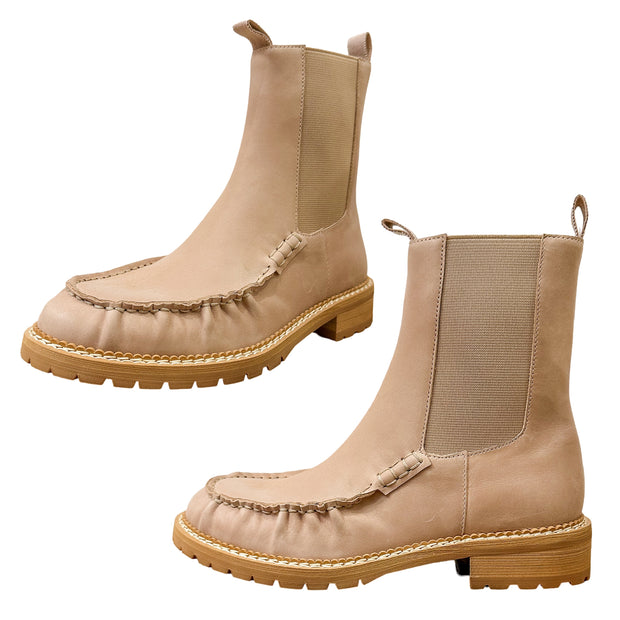 ROLLAR Leather Boots - Taupe Leather