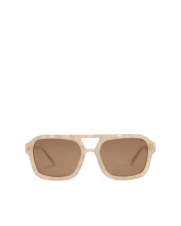 THE LAIS Pearl-Tort Caramel Sunglasses