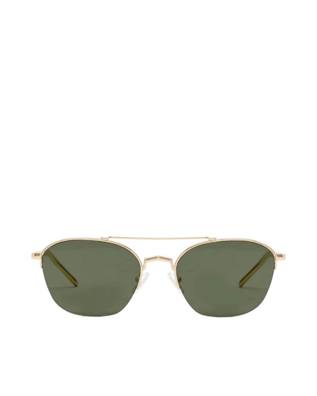 THE SHAYK Gold-Green Sunglasses
