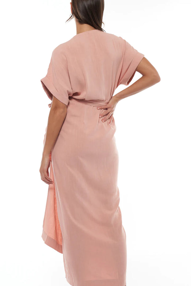 Wrap Around You Maxi Dress - Blush Pink