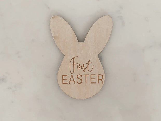 Easter Bunny Wooden Milestone Card