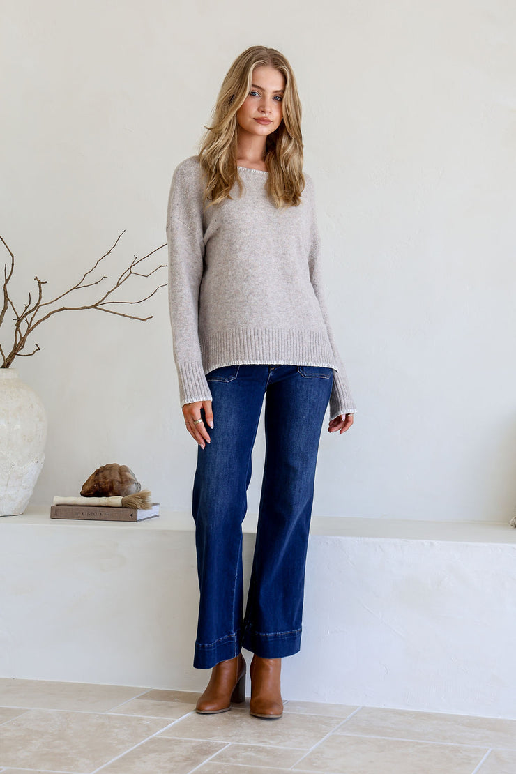 Maggie Knit - Latte Marle