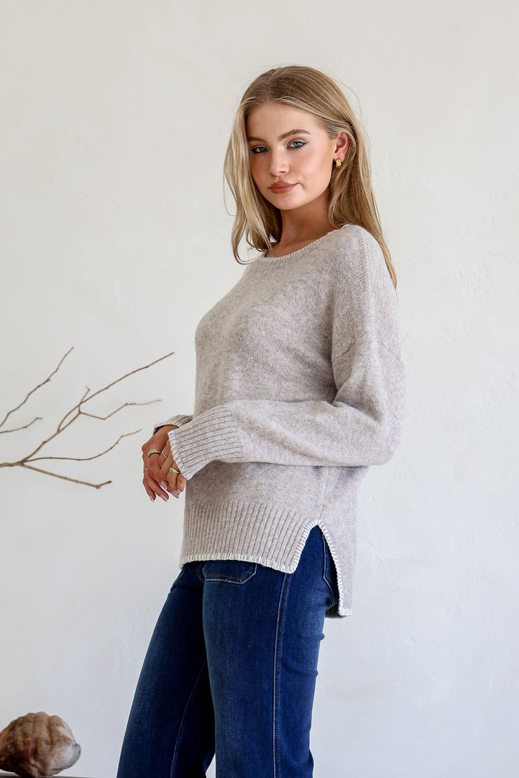 Maggie Knit - Latte Marle