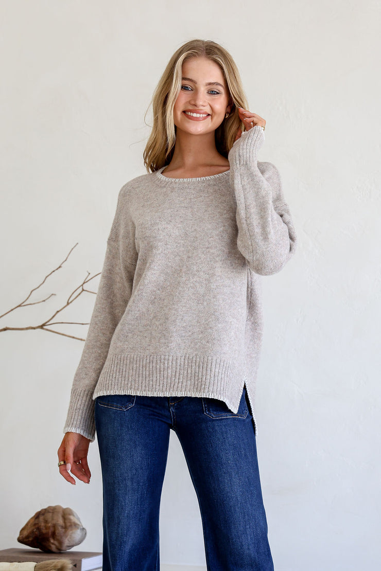 Maggie Knit - Latte Marle