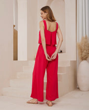 Monroe Jumpsuit - Red