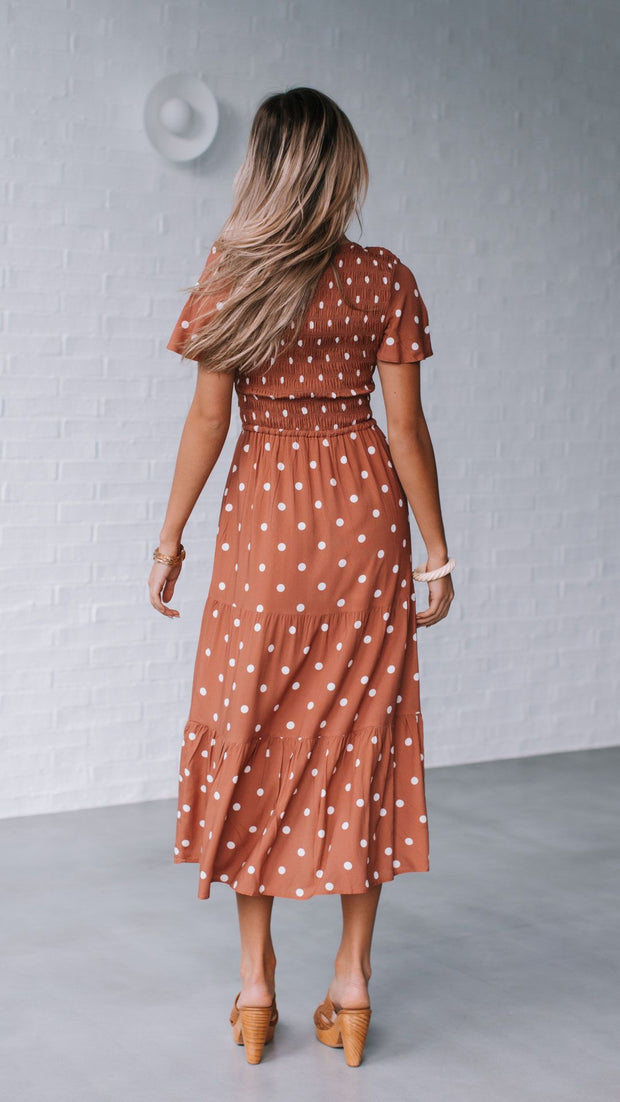 Julia Midi Dress - Polka Dot