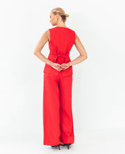 Cameron Linen Pants - Red