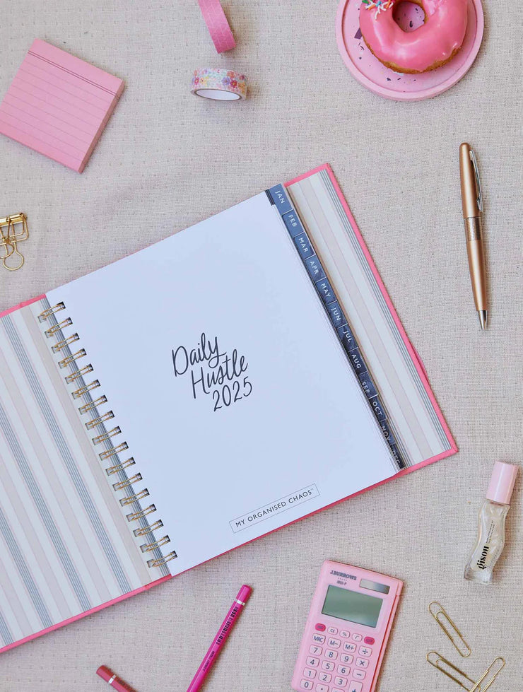 2025 Daily Hustle Planner - Pink