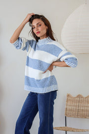Stella Knit Jumper - Blue Stripe