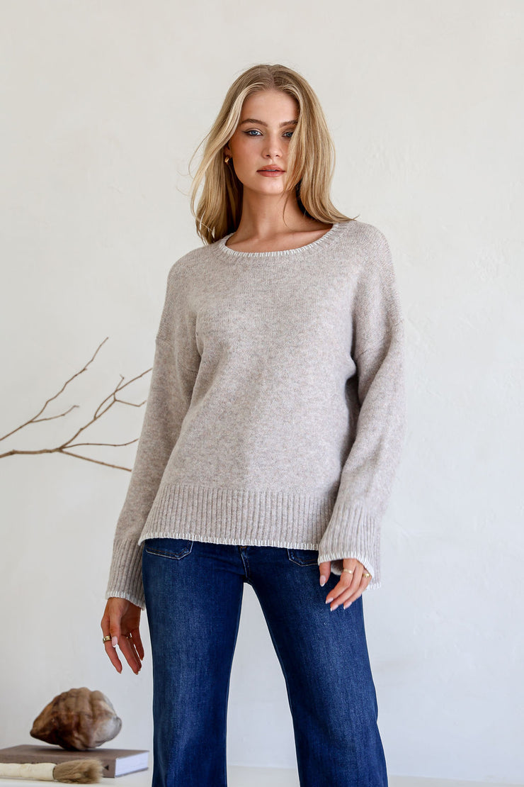 Maggie Knit - Latte Marle