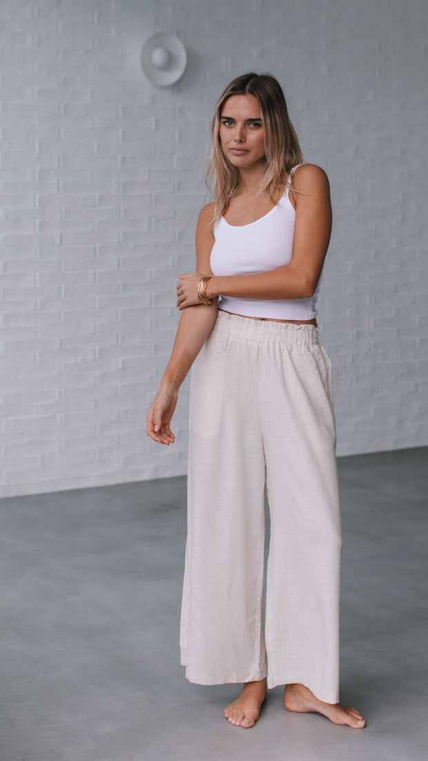 Rae Linen Pants - Natural