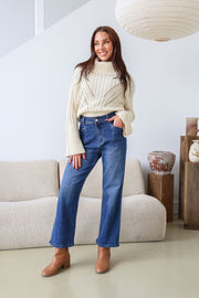 Stevie Wide Leg Jeans - Dark Wash