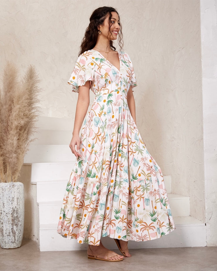 Tropical Palms Maxi Dress