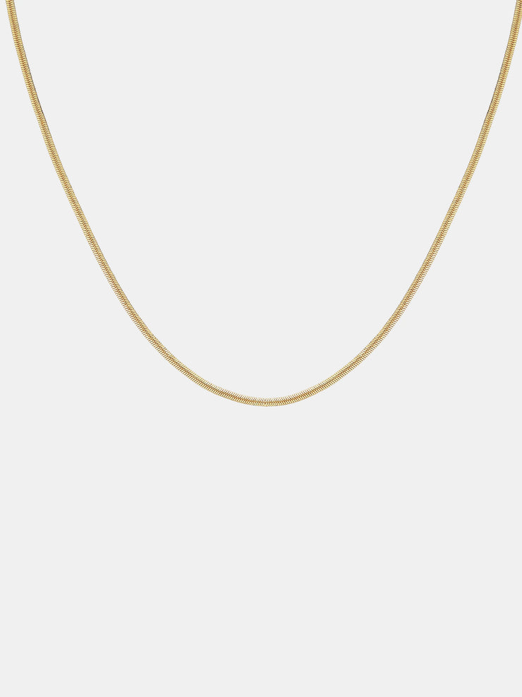 3mm Snake Necklace - 18K Gold Plated