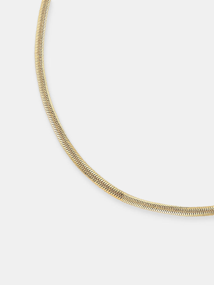 3mm Snake Necklace - 18K Gold Plated
