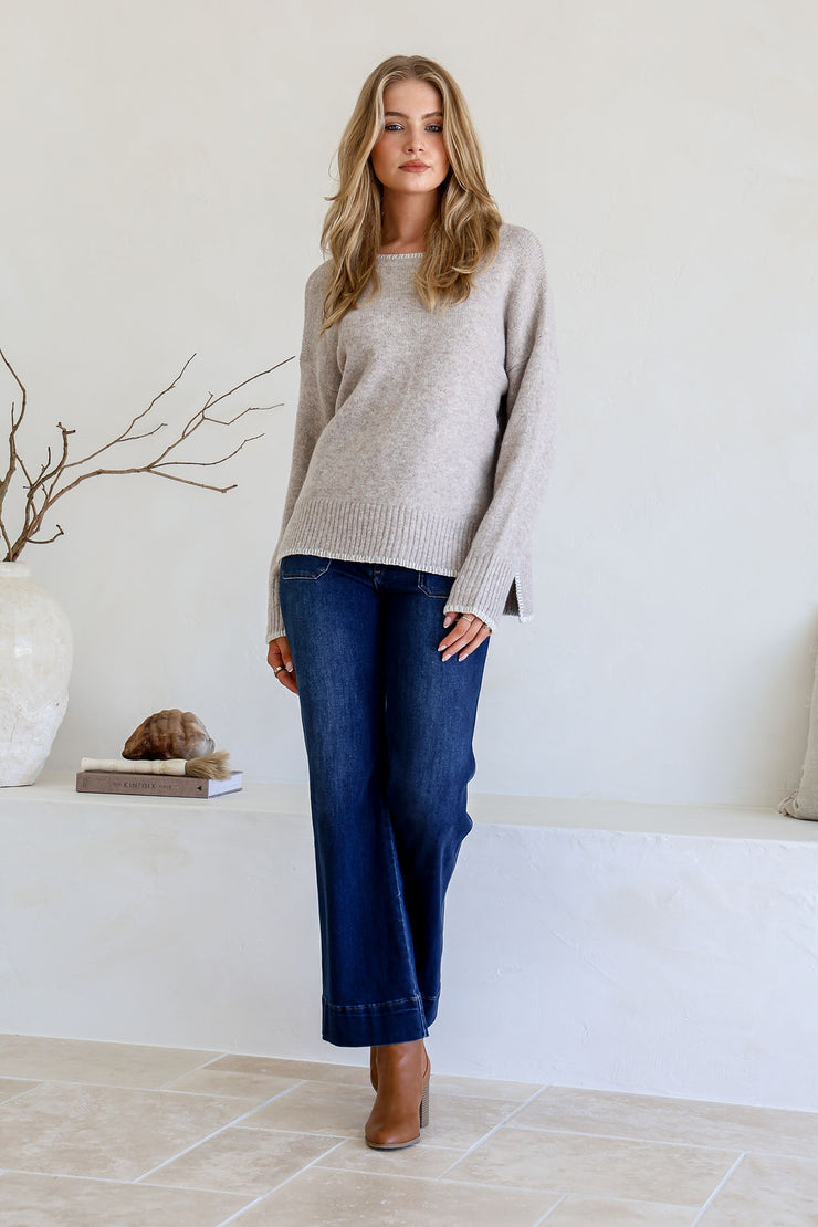 Maggie Knit - Latte Marle