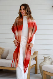 Aspen Check Scarf - Sunset
