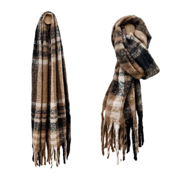 Kendal Check Scarf - Midnight Mocha