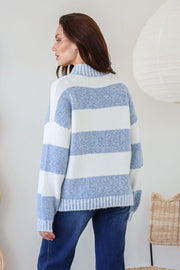 Stella Knit Jumper - Blue Stripe