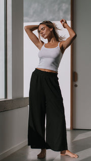 Rae Linen Pants - Black
