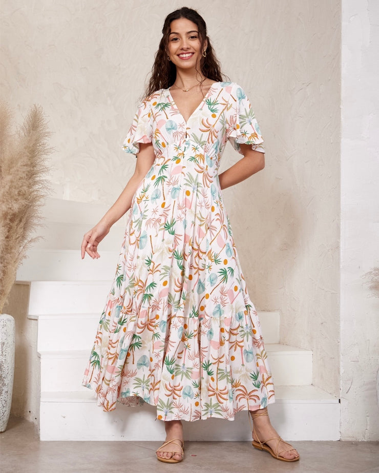 Tropical Palms Maxi Dress