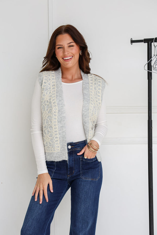 Margo Knit Vest - Grey