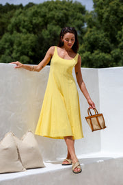 Sunni Midi Dress - Yellow