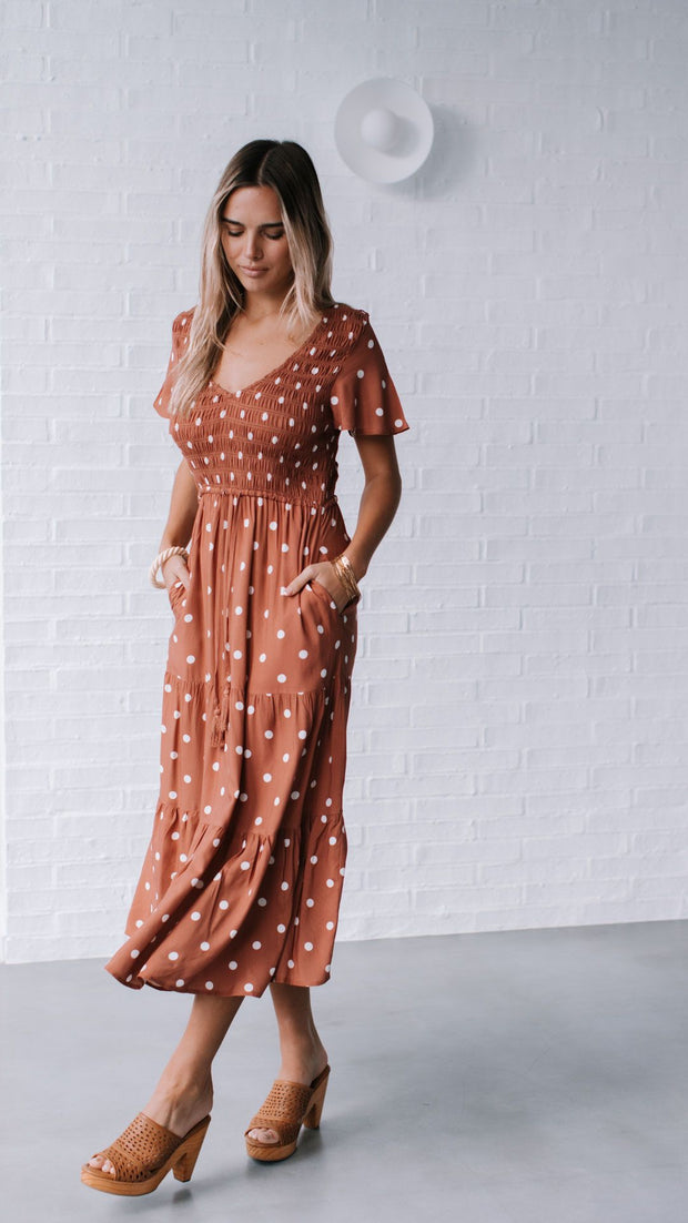 Julia Midi Dress - Polka Dot