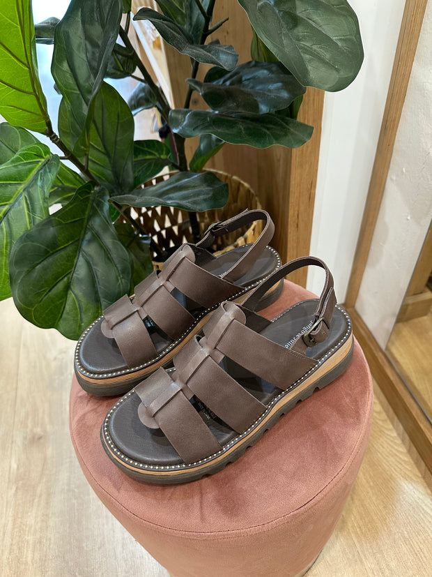 SAPRINA Sandal - Choc Leather