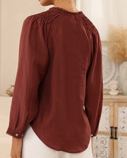 Jada Blouse - Chocolate