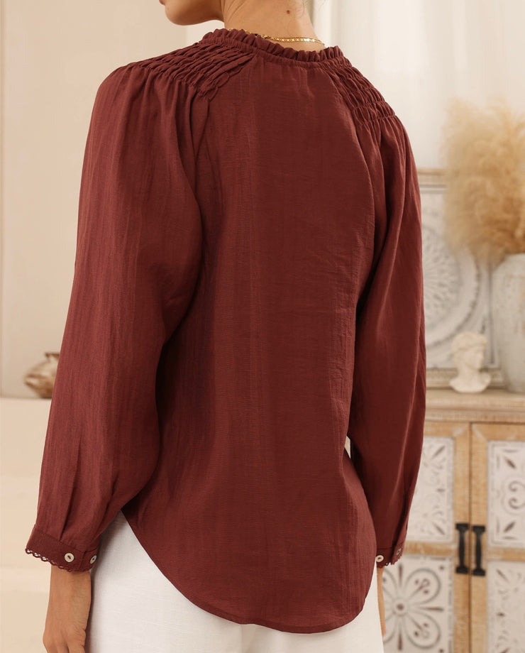 Jada Blouse - Chocolate