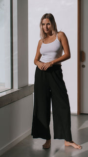 Rae Linen Pants - Black