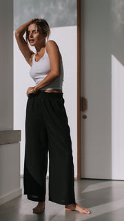 Rae Linen Pants - Black