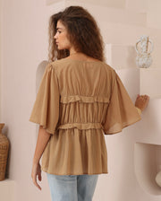 Isla Blouse - Camel