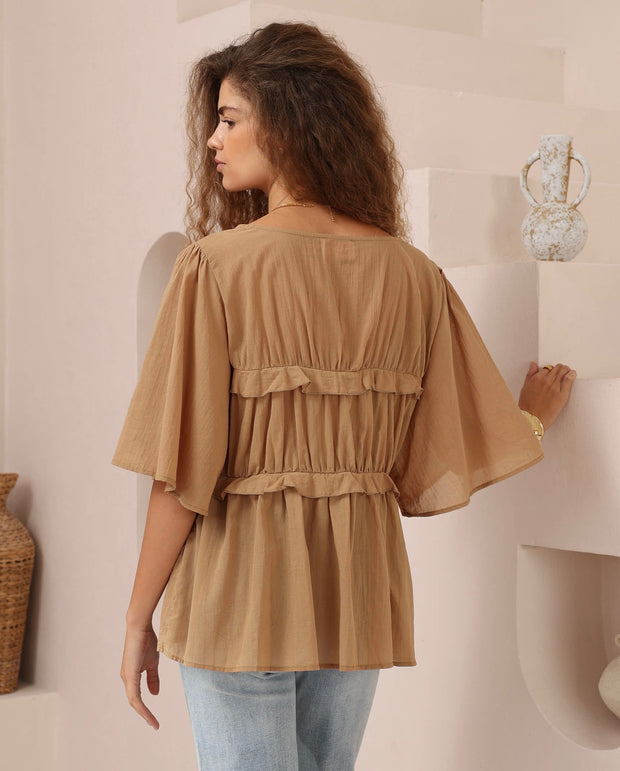 Isla Blouse - Camel
