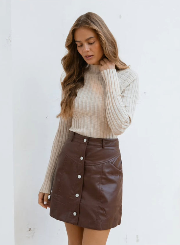 Carter Knit Skivvy - Cream