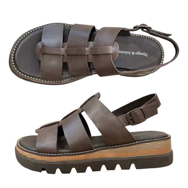 SAPRINA Sandal - Choc Leather