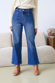 Stevie Wide Leg Jeans - Dark Wash
