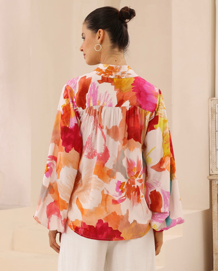 Lacey Shirt - Pink Floral