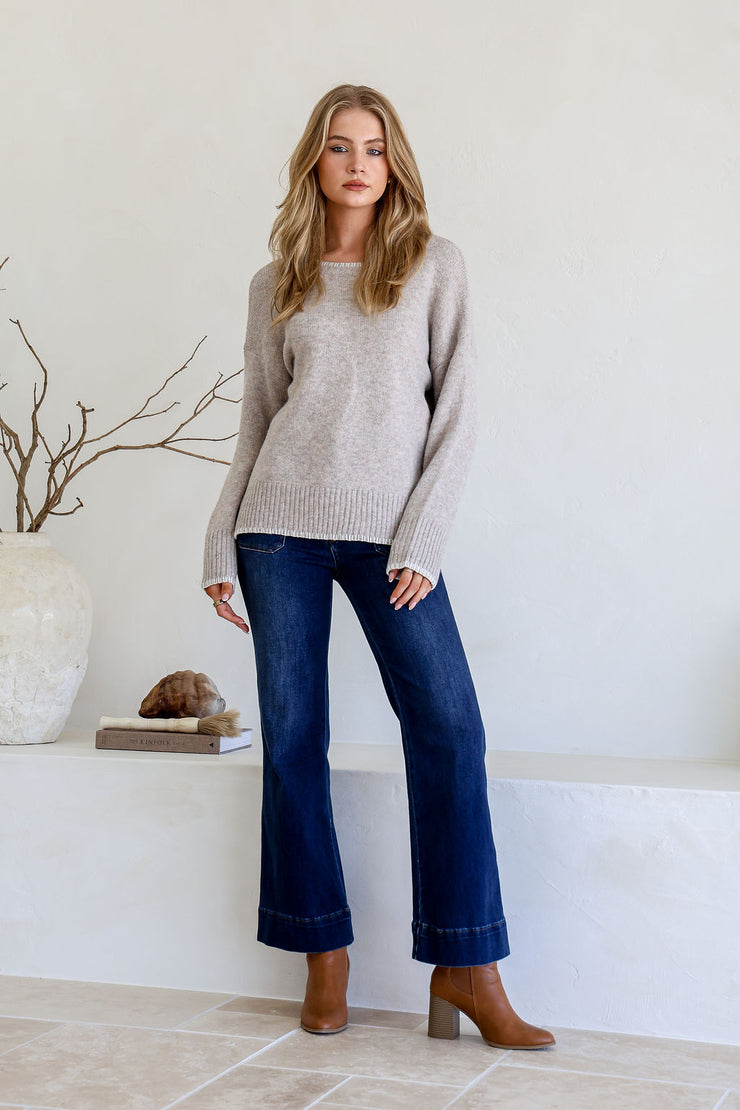 Maggie Knit - Latte Marle