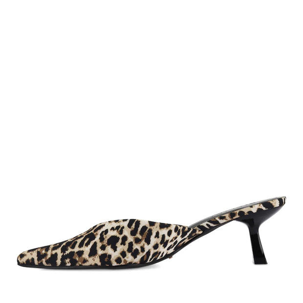 ADELE Mule - Leopard Satin