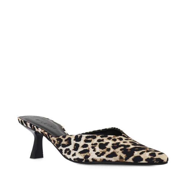 ADELE Mule - Leopard Satin