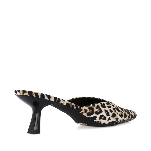 ADELE Mule - Leopard Satin