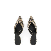 ADELE Mule - Leopard Satin