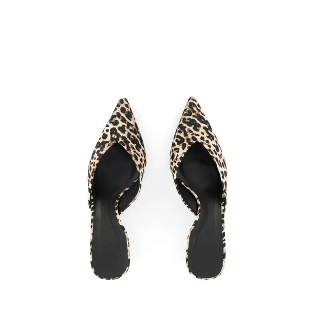 ADELE Mule - Leopard Satin