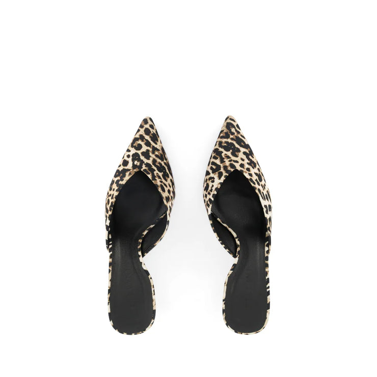 ADELE Mule - Leopard Satin