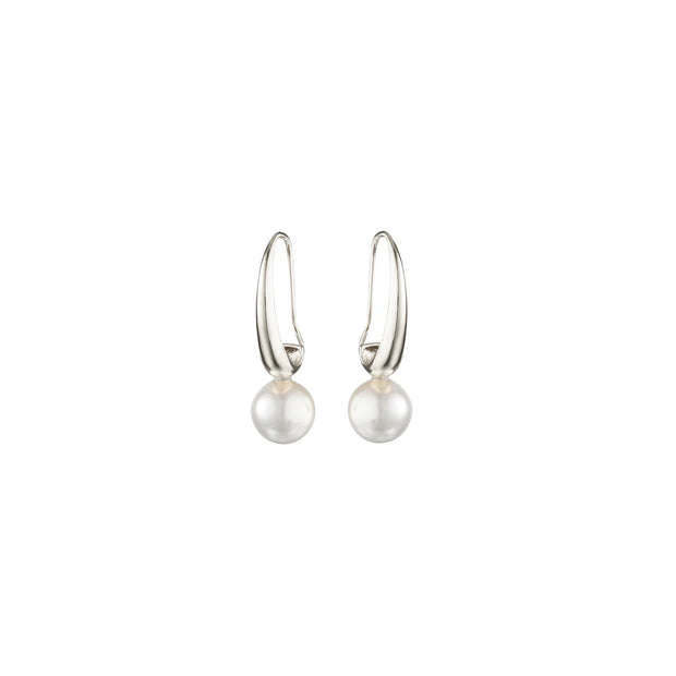 ARIA Pearl Drop Earrings - Sterling Silver