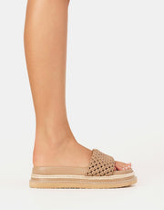 AVALINE Woven Sandal - Light Cashew
