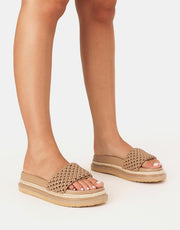 AVALINE Woven Sandal - Light Cashew