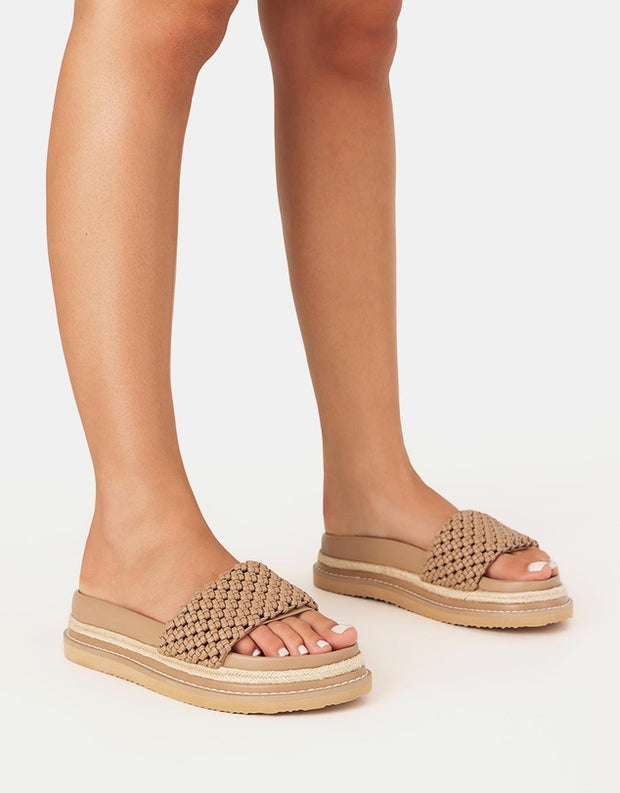 AVALINE Woven Sandal - Light Cashew